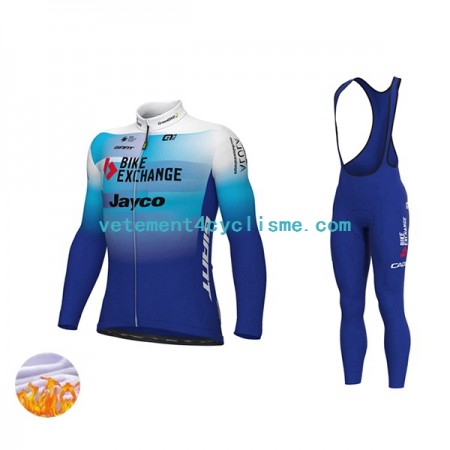 Homme Tenue Cycliste Manches Longues et Collant à Bretelles Hiver Thermal Fleece 2022 Team BikeExchange-Jayco N001